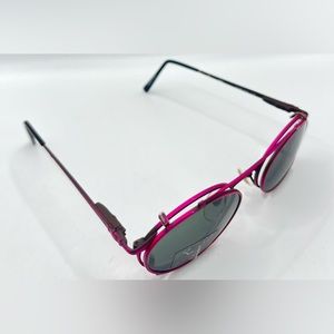 Vintage J&B Optical TYLER Purple Oval Clip-On Sunglasses Frames